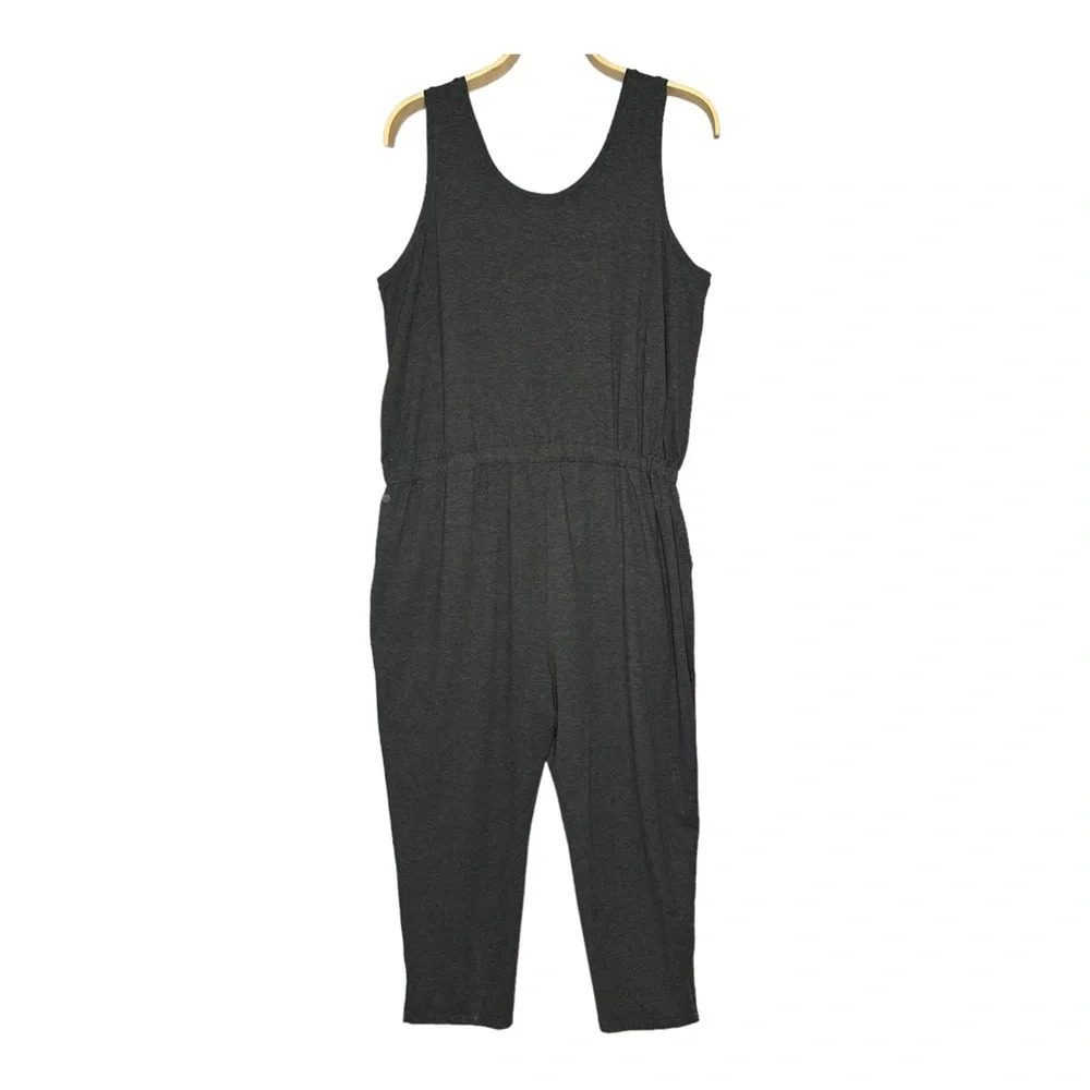 Zella Gwen Sleeveless Knit Romper Jumpsuit in Gray. Sz: 1X - Picture 6 of 8
